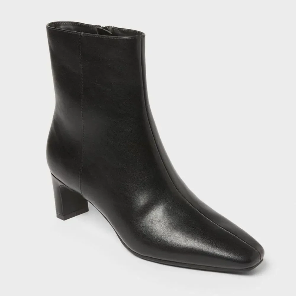 Women’s Wide Width Tigris Boots with Memory Foam Insole – A New Day Black 5.5W